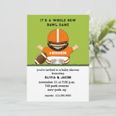 Voetbal baby shower uitnodiging (Staand voorkant)