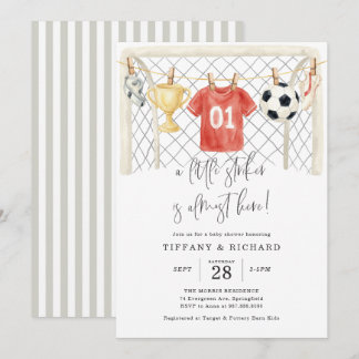 Voetbal Baby Shower Uitnodiging