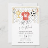 Voetbal Baby Shower Uitnodiging (Voorkant)