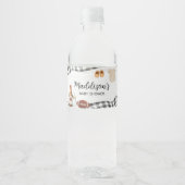 Voetbal Baby Shower Waterfles Etiket (Voorkant)