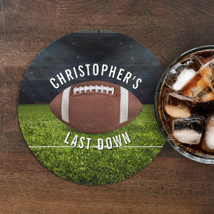 Voetbal Bachelor Party Laatste Down  Ronde Kartonnen Onderzetter