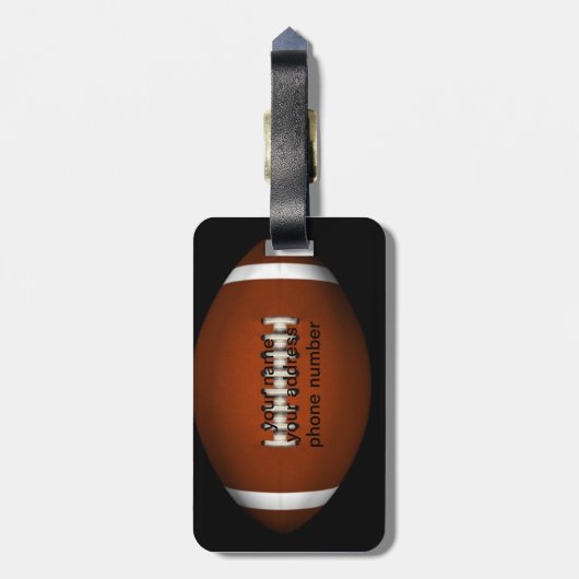 Voetbal Bagagelabel (Achterkant verticaal)