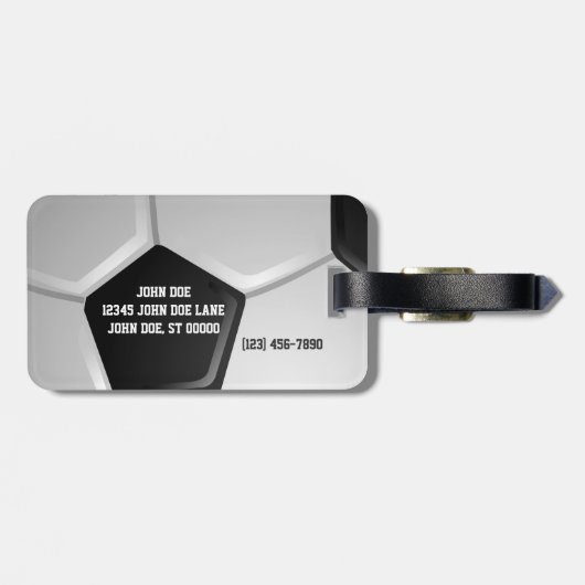 Voetbal Bagagelabel (Achterkant horizontaal)