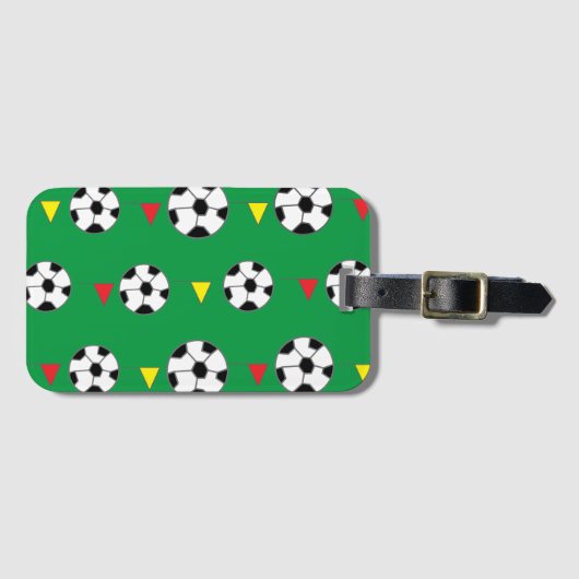 Voetbal Bagagelabel (Voorkant (horizontaal))
