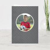 Voetbal Bal Coach Speler Foto Bedankkaart (Achterkant)