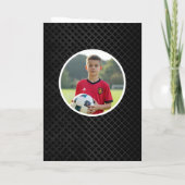 Voetbal Bal Coach Speler Foto Bedankkaart (Achterkant)