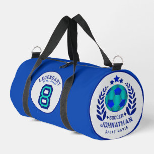 Voetbal Bal Crest Fel Blauw Sport Fan Geschenken Plunjezak
