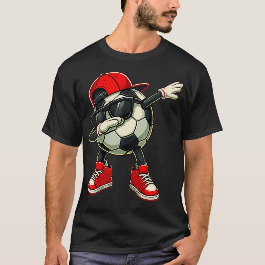 Voetbal Bal Dabben Grappige Speler T-shirt (Voorkant)