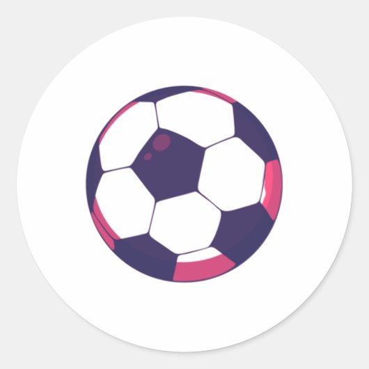 Voetbal Bal Doos Ronde Sticker (Voorkant)