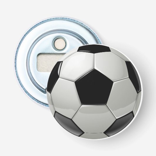 Voetbal Bal Flesopener Button Flesopener (Voorkant)