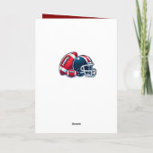 Voetbal Bal Helm Cartoon Coach  Bedankkaart (Achterkant)