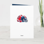 Voetbal Bal Helm Cartoon Coach Foto Bedankkaart (Achterkant)