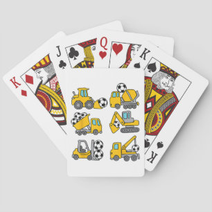 Voetbal Bal Kinderen Voetbal Bouwtrucks Pokerkaarten