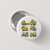 Voetbal Bal Kinderen Voetbal Bouwtrucks Ronde Button 3,2 Cm (Voorkant /achterkant)
