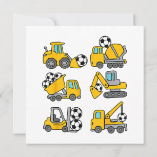Voetbal Bal Kinderen Voetbal Bouwtrucks Save The Date