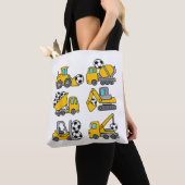 Voetbal Bal Kinderen Voetbal Bouwtrucks Tote Bag (Dichtbij)