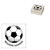 Voetbal Bal Maatwerk Naam Rubberstempel (Gestempeld)
