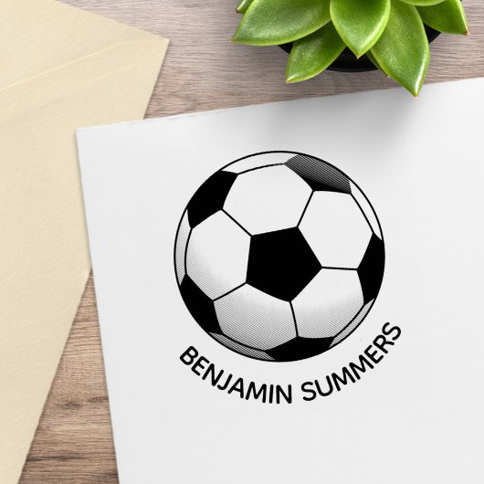 Voetbal Bal Maatwerk Naam Rubberstempel