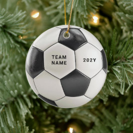 Voetbal Bal Ornament | Gepersonaliseerde Teamnaam