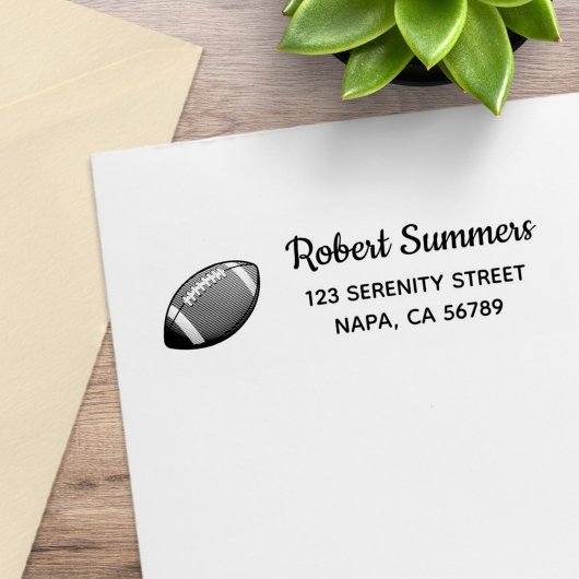 Voetbal Bal Retouradres Rubberstempel