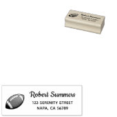 Voetbal Bal Retouradres Rubberstempel (Gestempeld)