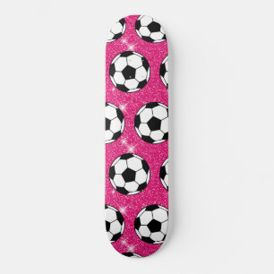 Voetbal Bal Roze Vorst Glitters Sport Speler Wit Persoonlijk Skateboard