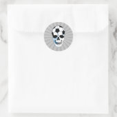 voetbal bal schedel hoofd ronde sticker (Tas)