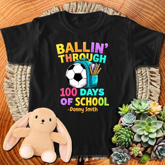 Voetbal Ballin 'Door 100 dagen School T-shirt