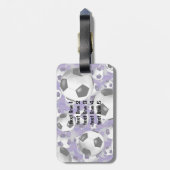 Voetbal Ballz! meisjes voetbal Bagagelabel (Achterkant verticaal)