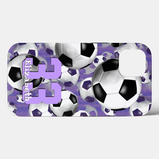 Voetbal Ballz! Meisjes voetbalspeler jersey nummer Case-Mate iPhone Case (Achterkant (horizontaal))
