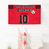 Voetbal banner fuchiablack gepersonaliseerde spele (Insitu)