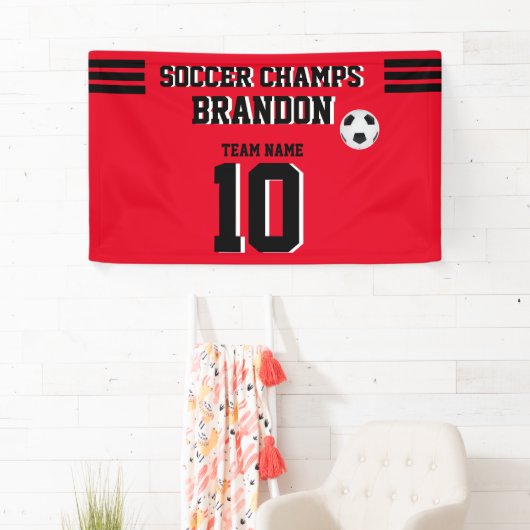 Voetbal banner fuchiablack gepersonaliseerde spele (Insitu)