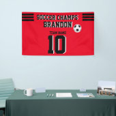 Voetbal banner fuchiablack gepersonaliseerde spele (Beurs)