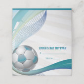 Voetbal Bar Bat Mitzvah Zitplaatsen Escort Kaart Plaatskaartje (Buitenkant ongevouwen)