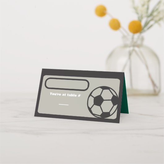 Voetbal Bar Mitswa Zittafel Escort Kaart Plaatskaartje (Voorkant)