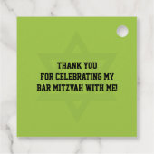 Voetbal Bar Mitzvah Dank u Bedankjes Labels (Achterkant)