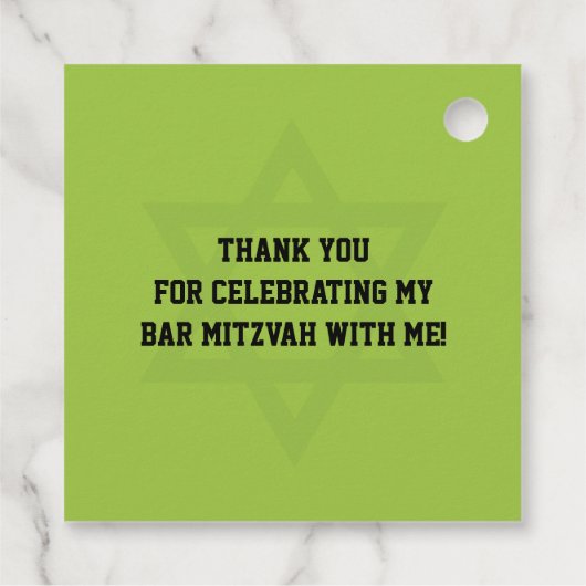 Voetbal Bar Mitzvah Dank u Bedankjes Labels (Achterkant)