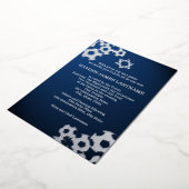 Voetbal Bar Mitzvah Folie Uitnodiging (Gedraaid)