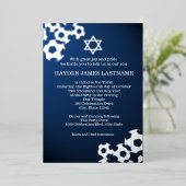 Voetbal Bar Mitzvah Folie Uitnodiging (Staand Voorkant)