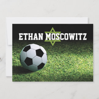 Voetbal Bar Mitzvah Gevouwen Dank u Kaart 2