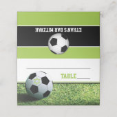 Voetbal Bar Mitzvah Gevouwen Plaatskaartje (Buitenkant ongevouwen)