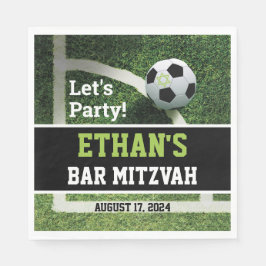 Voetbal Bar Mitzvah Laten we feesten! Servet