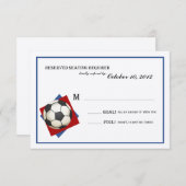  Voetbal Bar Mitzvah Reageer op Felt RSVP Kaartje (Voorkant / Achterkant)