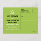 Voetbal Bar Mitzvah Save the Date Kaart (Achterkant)