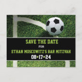Voetbal Bar Mitzvah Save the Date Kaart (Voorkant)