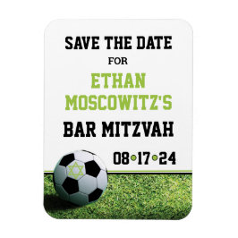 Voetbal Bar Mitzvah Save the Date Magneet