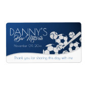 Voetbal Baseball Combo Bar Mitzvah Etiket (Voorkant)