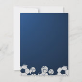 Voetbal Baseball Sport Bar Mitswa Details en info Kaart (Achterkant)