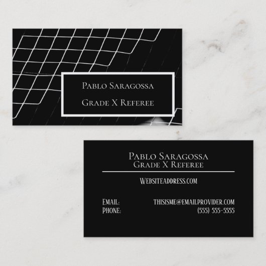Voetbal Basketbal Hockey Sport Scheidsrechter Sjab Visitekaartje (Voorkant / Achterkant)
