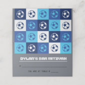 Voetbal Bat Mitzvah Tafel Zitplaatsen Escort Kaart Plaatskaartje (Buitenkant ongevouwen)